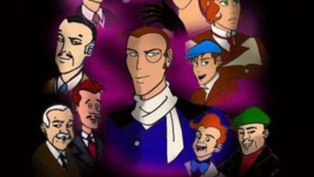 Das animierte Filmposter für „Nighthood“, basierend auf den Werken von Maurice Leblanc, zeigt eine Gruppe von Charakteren.