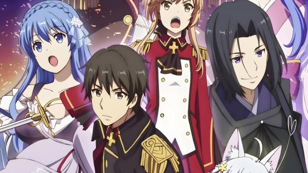 Das Gruppenbild der Charaktere aus der Anime-Serie „How a Realist Hero Rebuilt the Kingdom“.