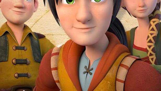 Das animierte Filmplakat zeigt Leo DaVinci und seine Freunde.