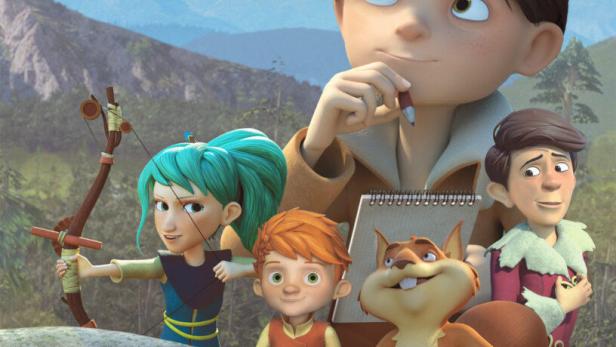 Das Filmplakat für „Klincus – Die fantastische Welt von Frondosa“ zeigt die Hauptfiguren.