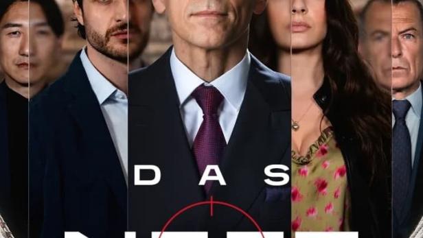 Das Filmplakat für „Das Netz“ zeigt mehrere Schauspieler vor einem Netz.
