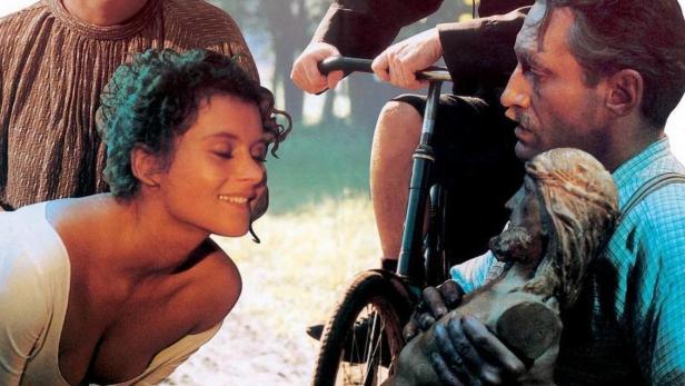 Das Filmplakat für „Boerenpsalm“ zeigt vier Personen und eine Jesusfigur.