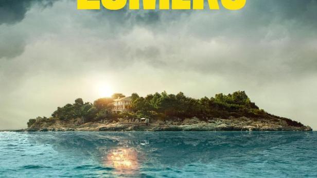 Das Filmplakat für „Twee Zomers“ zeigt eine Insel mit einem Haus im Meer.