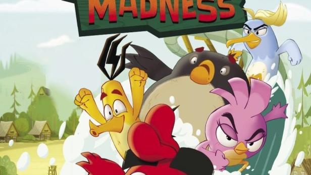 Das Cover von „Angry Birds Summer Madness“ zeigt die Charaktere auf einem Sommerabenteuer.
