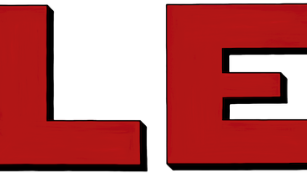 Der rote Schriftzug „KLEO“ vor einem schwarzen Hintergrund.