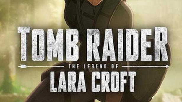 Lara Croft in der Zeichentrickserie „Tomb Raider: The Legend of Lara Croft“ in Kampfhaltung.