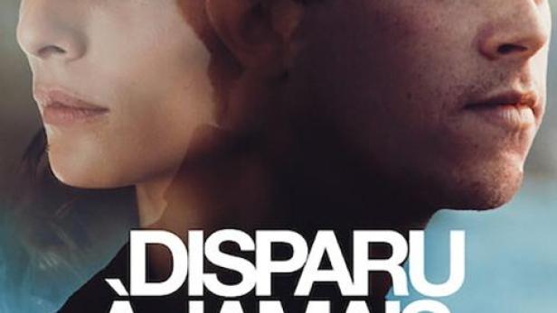 Das Filmplakat für „Disparu à jamais“ zeigt zwei Gesichter und eine Person unter Wasser.