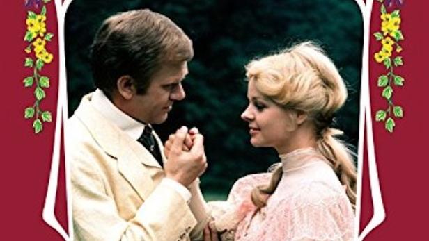 Das Filmplakat für „Die Welt der Hedwig Courths-Mahler – Griseldis“ zeigt ein Paar in historischer Kleidung.