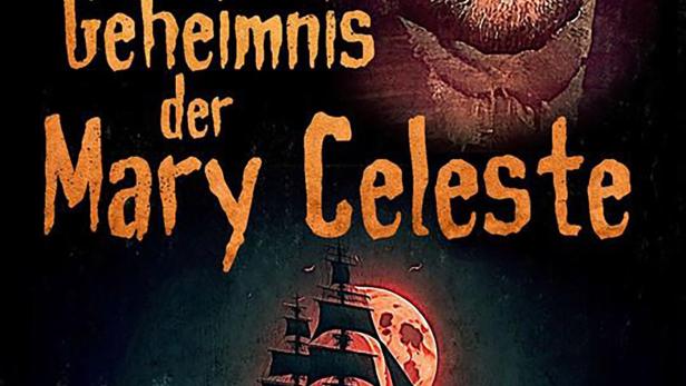 Das Filmplakat zu „Das Geheimnis der Mary Celeste“ zeigt ein Segelschiff vor einem roten Mond.