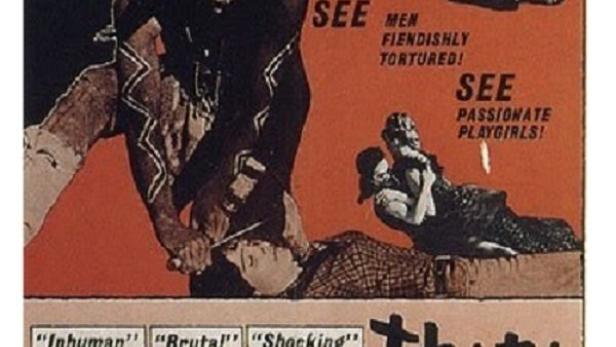 Das Filmplakat für „Five Bloody Graves“ zeigt Gewalt und Folter.