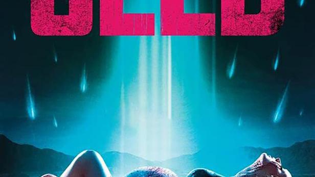 Das Filmplakat für „The Seed“ zeigt eine schwangere Frau auf einer Luftmatratze unter einem Meteoritenschauer.