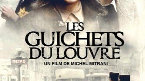 Das Filmplakat für „Les Guichets du Louvre“ zeigt Menschen im Paris der Besatzungszeit.