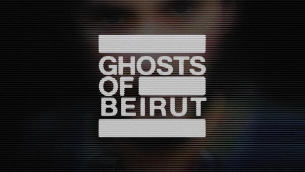 Das Titelbild der Dokumentation „Ghosts of Beirut“ mit einem Gesicht im Hintergrund.