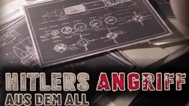 Das Bild zeigt das Cover der Dokumentation „Hitlers Angriff aus dem All: Das Geheimnis der V2“.
