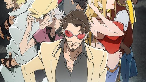 Das Gruppenbild der Charaktere aus der Netflix-Serie „Super Crooks“.