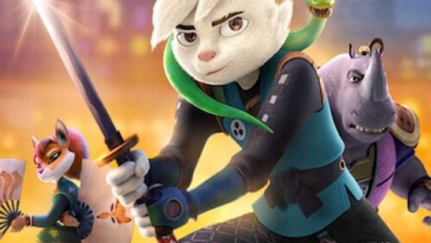 Das Poster für „Samurai Rabbit: Die Usagi-Chroniken“ zeigt den Hasen Miyamoto Usagi und seine Freunde.