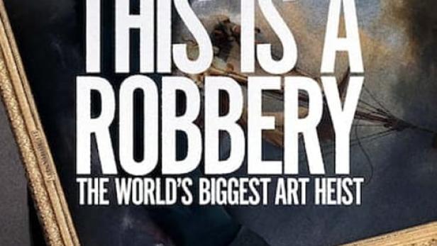 Ein Polizist der Bostoner Polizei trägt ein gerahmtes Gemälde mit dem Titel „This is a Robbery“.