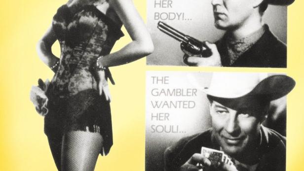 Das Filmplakat für „Hellfire“ zeigt eine Frau und drei Männer mit Waffen.