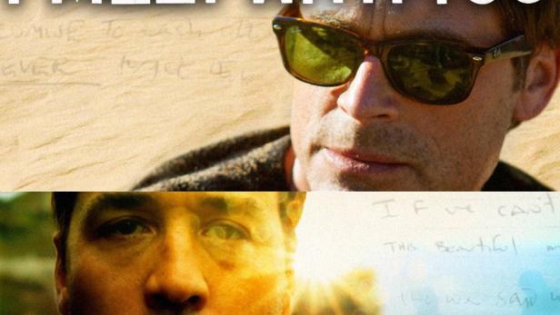 Das Filmplakat für „I Melt With You“ zeigt vier Männer in verschiedenen Einstellungen.