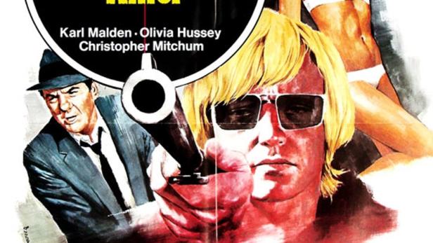 Das Filmplakat für „Summertime Killer“ zeigt mehrere Schauspieler und ein gelbes Auto.
