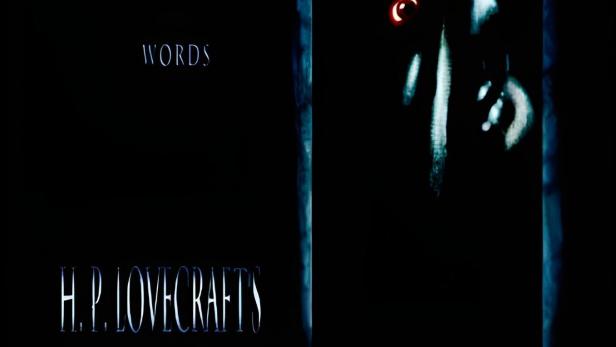 Das Filmplakat für H.P. Lovecrafts „Cool Air“ zeigt ein Gesicht im Dunkeln mit einem roten Auge.