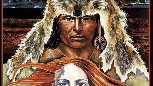 Das Filmplakat für „Der harte Weg nach Westen“ zeigt zwei Porträts.