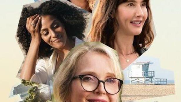 Das Poster der Serie „On the Verge“ zeigt vier Frauen vor dem Hintergrund von Los Angeles.