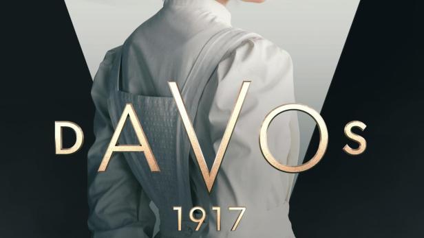 Das Poster für „Davos 1917“ zeigt eine Krankenschwester vor einer Bergkulisse.
