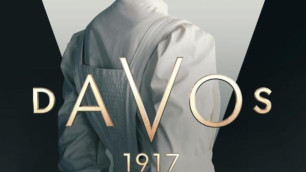 Das Poster für die Fernsehserie „Davos 1917“ zeigt eine Krankenschwester vor einer Bergkulisse.
