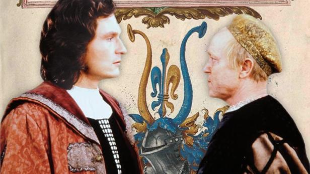 Das Cover von „Vom Webstuhl zur Weltmacht“ mit zwei Männern in historischer Kleidung.