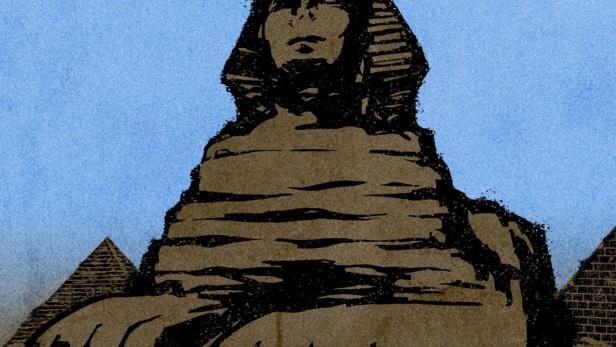 Das Cover von National Geographic „Tal der Könige – Ägyptens verlorene Schätze“ mit der Sphinx.