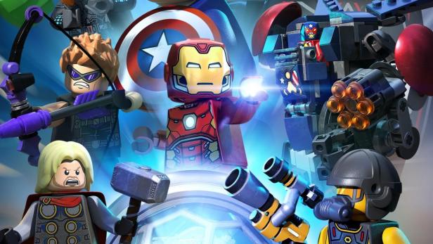 Das Poster für „Marvel Avengers: Climate Conundrum“ mit den Avengers als Lego-Figuren.
