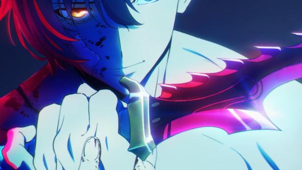 Ein Charakter aus „Solo Leveling“ hält einen Gegenstand in der Hand.