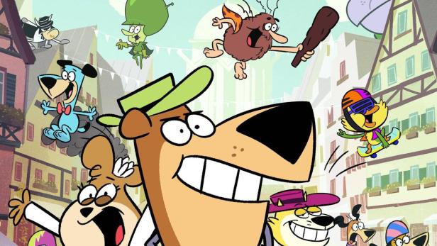 Das animierte Gruppenbild der Charaktere aus der Serie „Jellystone!“.