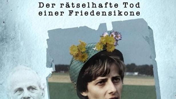 Das Filmplakat für „Petra Kelly: Der rätselhafte Tod einer Friedensikone“ zeigt Petra Kelly mit Blumen im Haar.