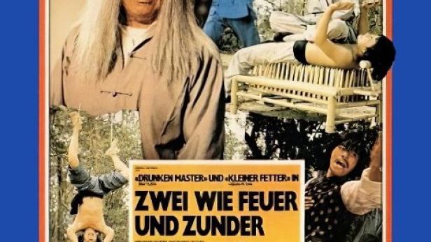 Das Cover des Films „Zwei wie Feuer und Zunder“ mit verschiedenen Kampfszenen.