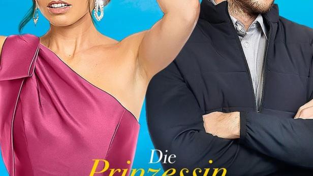 Das Filmplakat zeigt eine Prinzessin mit Bodyguard vor blauem Himmel.