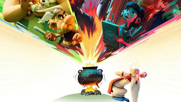 Das Filmplakat zu „Asterix & Obelix – Der Kampf der Häuptlinge“ zeigt die bekannten Comicfiguren.