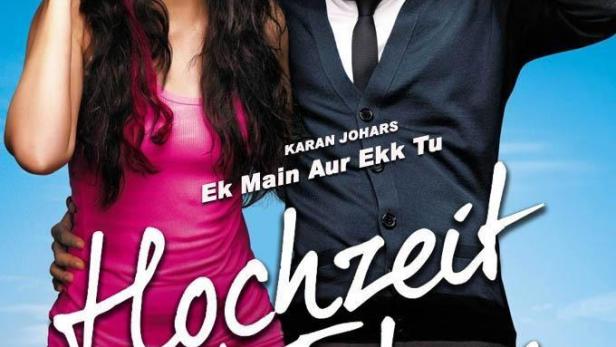 Das Filmplakat für „Hochzeit mit Folgen“ zeigt Kareena Kapoor und Imran Khan mit übergroßen Brillen.