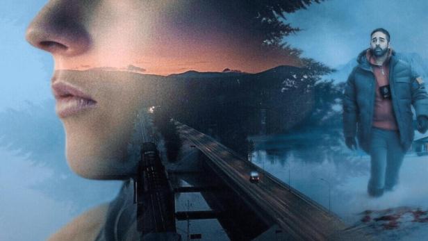 Das Filmplakat für „Die Åre-Morde“ zeigt eine Frau und einen Mann vor einer verschneiten Landschaft.