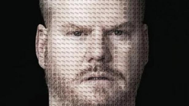 Das Cover des Buches „Obsessed“ von Jim Gaffigan zeigt ein Mosaikporträt des Autors.
