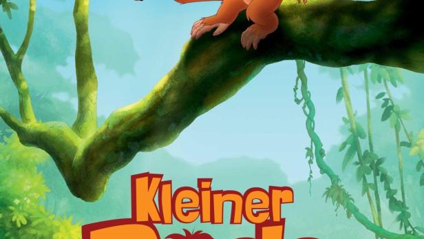 Der kleine Dodo sitzt auf einem Ast und spielt Geige.