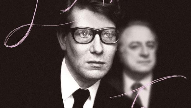 Das Filmplakat für „L'Amour Fou“ zeigt Yves Saint Laurent mit Brille.