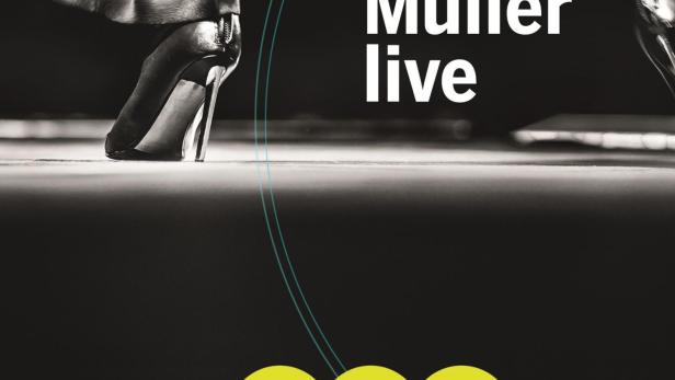 Das Cover der Live-Tour von Ina Müller zeigt Beine und hochhackige Schuhe.