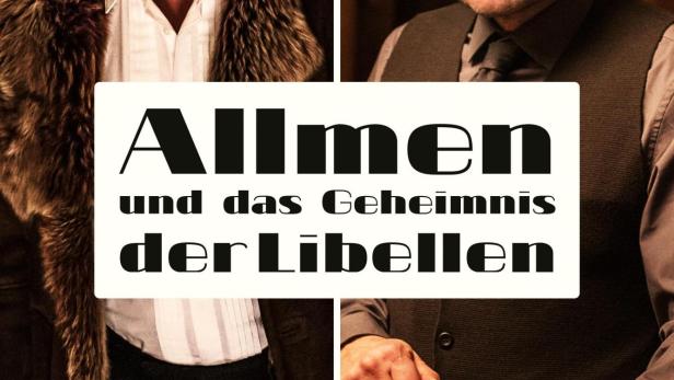 Das Filmplakat für „Allmen und das Geheimnis der Libellen“ zeigt zwei Männer.