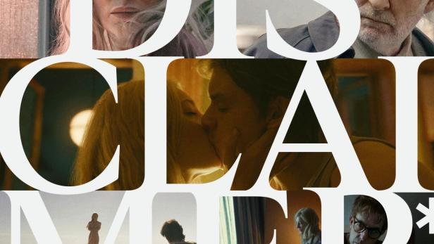 Das Poster für die Apple TV+ Serie „Disclaimer“ mit Cate Blanchett und Kevin Kline.