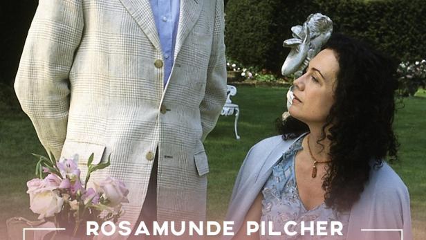 Ein Mann und eine Frau stehen im Garten, im Hintergrund der Titel „Wo die Liebe begann“.