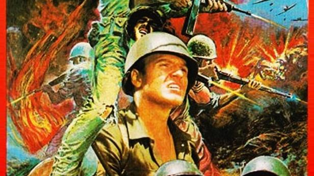 Das Filmplakat für „Todeskommando Iwo Jima“ zeigt Soldaten im Kampf.