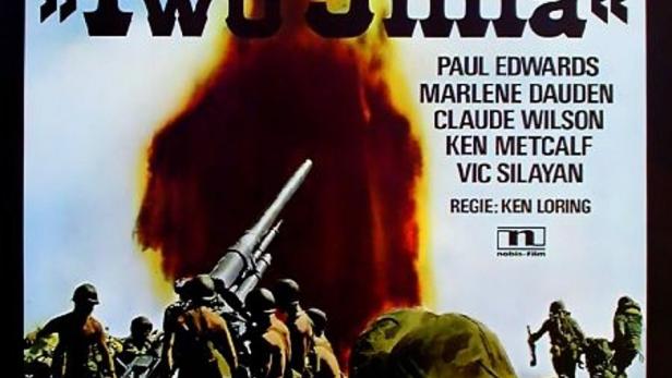 Das Filmplakat für „Todeskommando Iwo Jima“ zeigt Soldaten im Kampf.