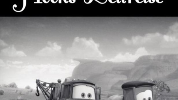 Das Cover von „Hooks Zeitreise“, einem Cars Toon mit Lightning McQueen, Hook und einem Oldtimer.